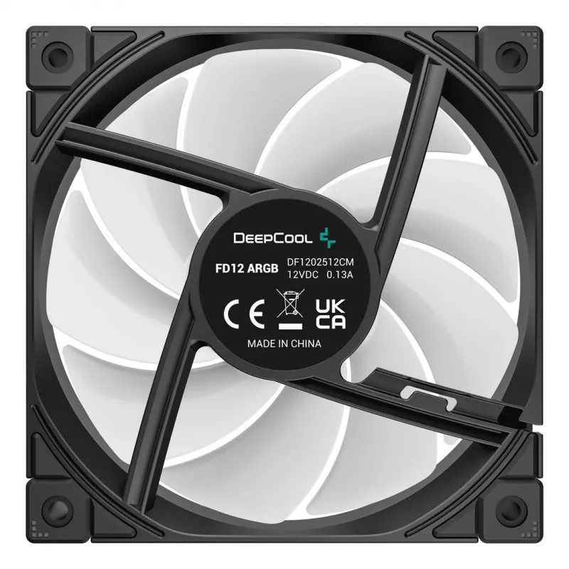 DeepCool FD12 ARGB R-FD12-BKAPN3-G ventoinhas de caixa, 120 mm (120x120x25), 12 V, pack de 3, pretas