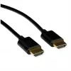 Cabo ROLINE HDMI High Speed com Ethernet Slim ST-ST preto 2 m 11.04 - Cabo - Digital/Display/Vídeo