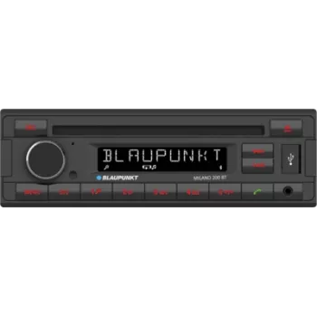 Autorrádio BLAUPUNKT Milano 200 BT CD Bluetooth USB — Single-DIN, leitor de CD, mãos-livres Bluetooth, reprodução USB