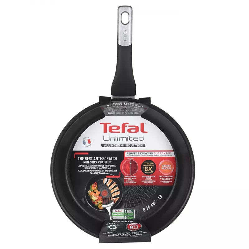 Frigideira multiusos Tefal Unlimited G2550572 26 cm, alumínio, revestimento antiaderente de titânio, adequada para indução