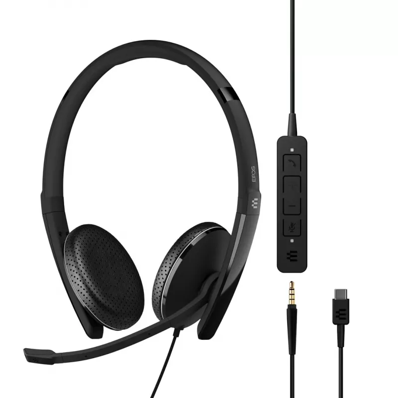 Headset EPOS ADAPT 165 USB-C II com fios arco de cabeça escritório/callcenter USB Type-C preto