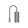Adaptador USB-C para RJ45 Unitek U1343AGY01 — Ethernet 5 Gbit/s, USB-C (macho) para RJ45 (fêmea), cinzento, cabo 0,15 m