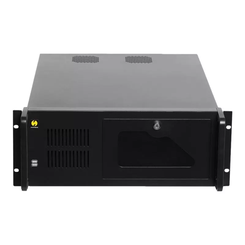 Netrack NP5104 Caixa de servidor rack 4U de 19 polegadas, microATX/ATX/eATX, 530 mm de profundidade