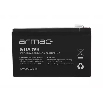 Bateria para UPS ARMAC B/12V/7AH — chumbo-ácido AGM 12V 7Ah, corrente de descarga máx. 110A, caixa ABS