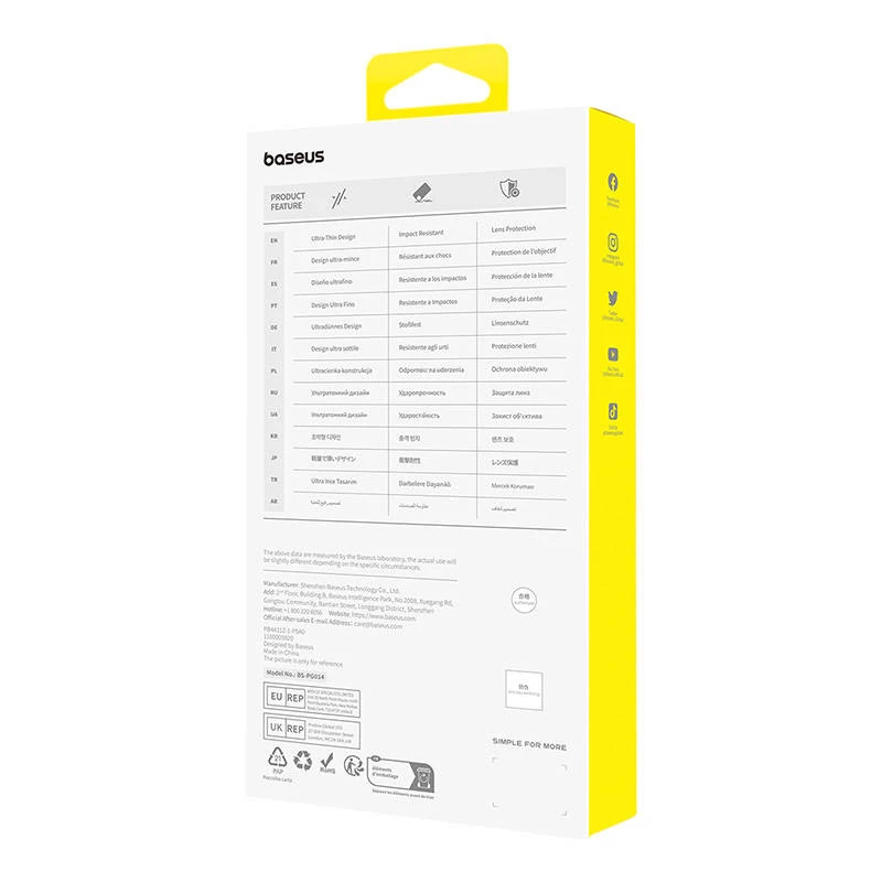 Capa para telemóvel Baseus OS‑Lucent Series para iPhone 15 Plus, transparente, fina