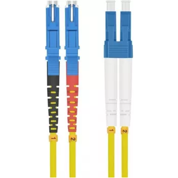 Cabo de patch de fibra ótica helos E2000 1 m, 9/125 µm OS2, amarelo