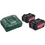 Metabo 685050000 Basic-Set, conjunto de 2 baterias de 4,0 Ah 18 V e carregador