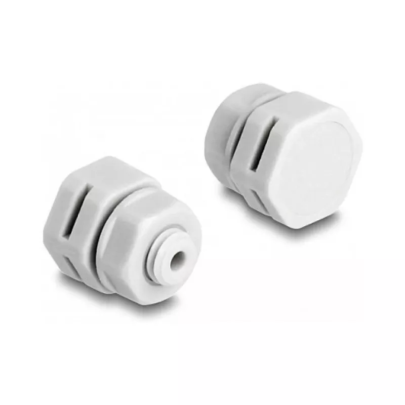 Tampão de ventilação DeLOCK M6 cinzento 2 unid. poliamida