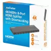 Splitter HDMI Manhattan 4K@60Hz 8 portas com downscaling, distribui um sinal de entrada HDMI para oito saídas HDMI (1x8), 18G, interruptor EDID para downscaling, preto