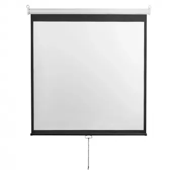 Tela de projeção SBOX PSM-100-2 180×180 cm manual para montagem na parede/teto