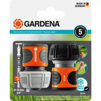 Conector de mangueira Gardena 18275-20 preto laranja 2 unid.