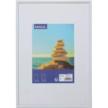 MAUL 1935402 - Porta-fotografias individual - placas de MDF - plástico - policarbonato (PC) - branco - mesa - 21 x 30 cm - retangular