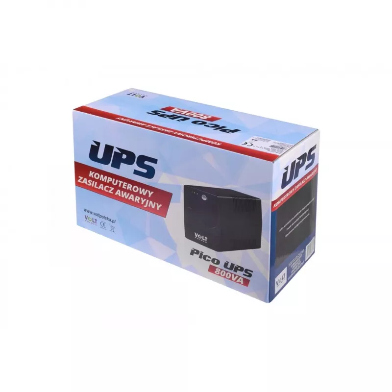 Unidade de alimentação ininterrupta Volt Polska Pico 800VA 480W — UPS compacta para alimentação de emergência