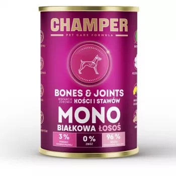 CHAMPER Bones & Joints Monoproteico salmão - comida húmida para cães - 400 g
