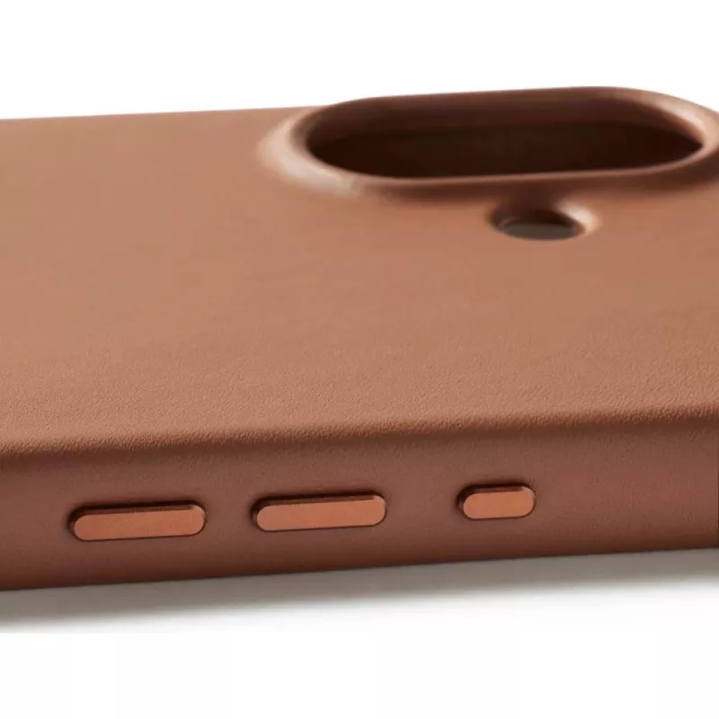 Mujjo Full Leather Case MagSafe capa para iPhone 17 castanho