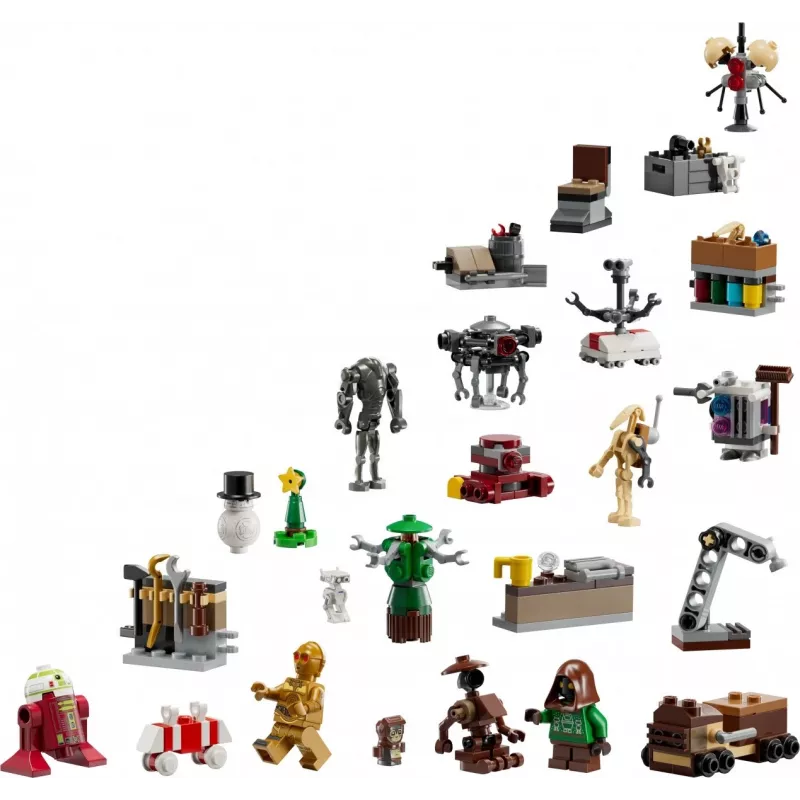 Calendário do Advento LEGO Star Wars 2025 — conjunto 75418, minifiguras e modelos de construção sazonais