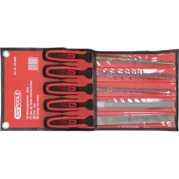 Conjunto de limas ks tools 5 peças modelo 140.3000 — conjunto de limas para metal, várias formas e tamanhos