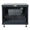 Prateleira de rack TECHLY 367652 organizador de cabos com fixação adesiva 3M, aço, 550×550×410 mm, preto