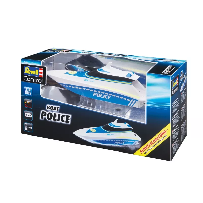 Revell Control Waterpolice RC barco a motor para principiantes 100% RtR 350 mm (24138)