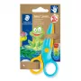 Tesouras Staedtler Noris Junior corte reto azul amarelo 100 mm