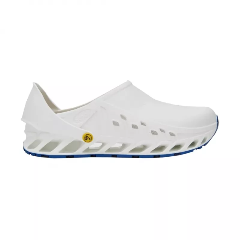Tamancos Mobilex Evoflex unissexo branco EU 46 (UK 11) – parte superior sintética, forro em microfibra, salto de 4 cm