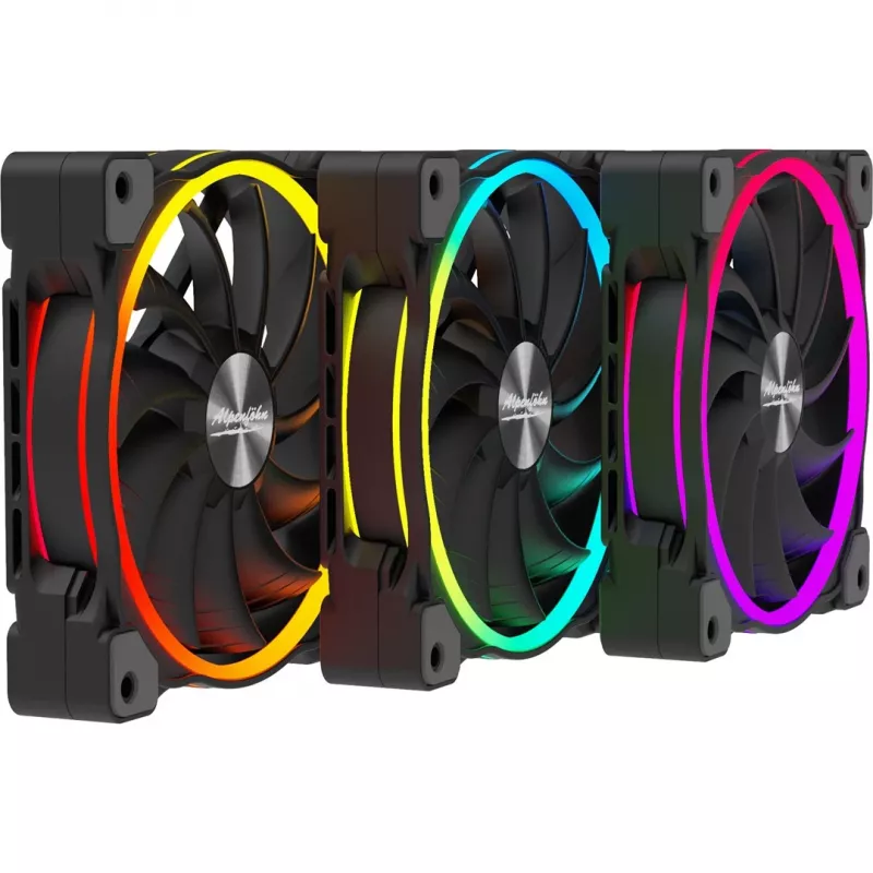 Ventoinha de caixa ALPENFÖHN Wing Boost 3 120mm ARGB, pack de 3, preto