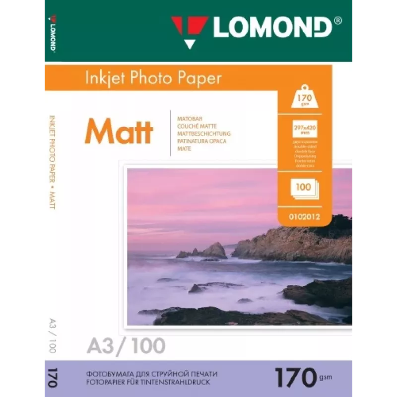 Papel fotográfico jato de tinta Lomond 0102012 A3 170 g/m² frente e verso