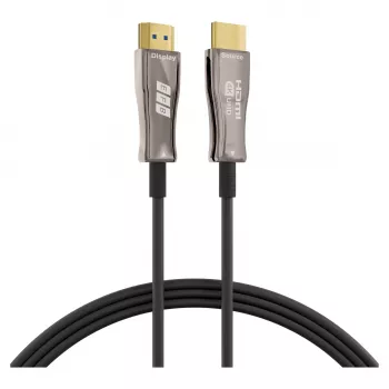 Cabo de fibra ótica HDMI EFB Elektronik AOC Active 4K60Hz preto - Digital/Display/Vídeo - 50 m (HDMI-20-00010)
