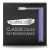 CableMod Classic Coiled CM-CKCA-CW-PW150PW-R cabo espiral para teclado, USB-C para USB-A, 150 cm, Rum Raisin