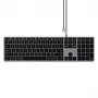 Teclado Satechi fino W3 USB-C com teclado numérico (Space Grey)