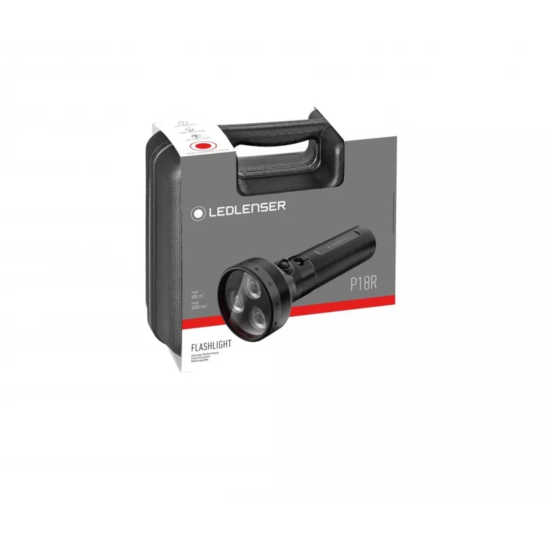 Ledlenser P18R lanterna LED recarregável, preta