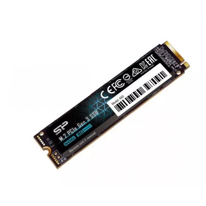 SSD M.2 NVMe Silicon Power P34A60 2 TB, PCIe 3.0 x4, leitura 2200 MB/s, escrita 1600 MB/s