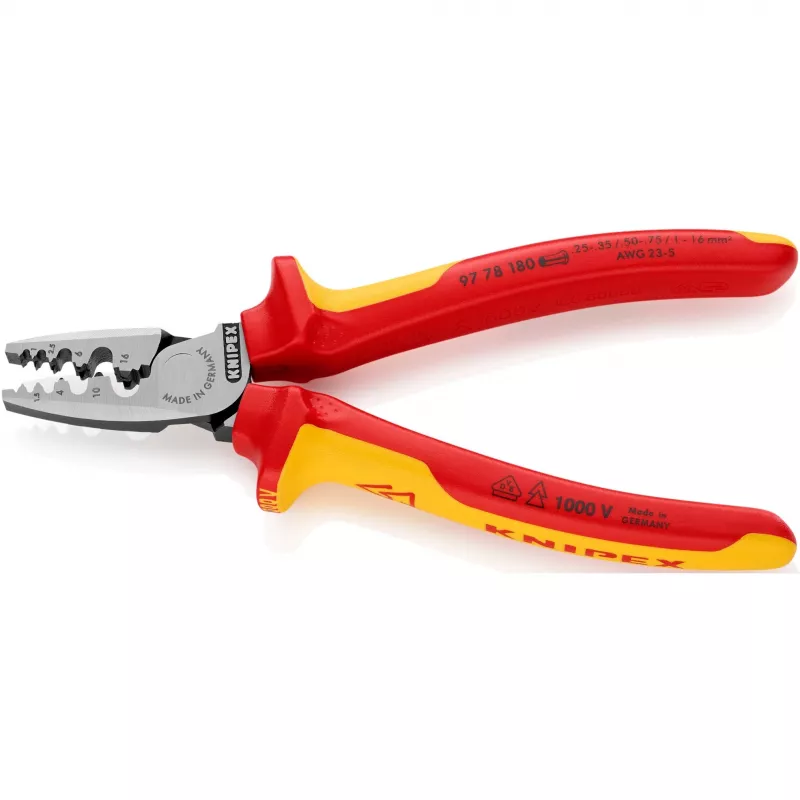 Alicate de cravar combinado Knipex 97 78 180