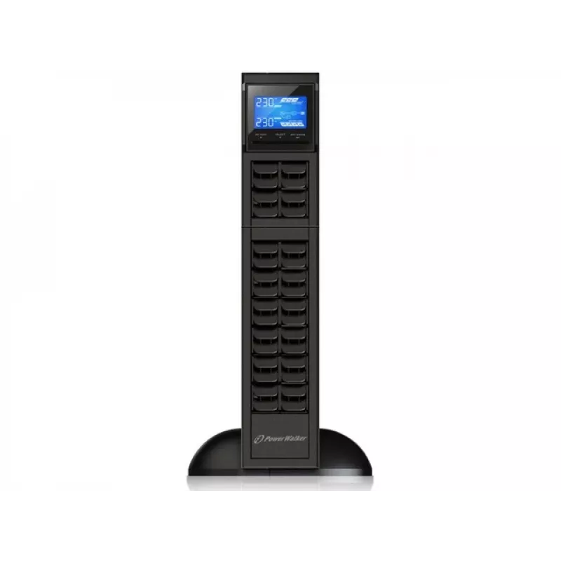 PowerWalker VFI 1000CRM LCD UPS fonte de alimentação ininterrupta (UPS) dupla conversão (Online) 1 kVA 800 W 3 saídas AC