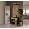 Cabide Top e Shop DUO WIESZAK ANT/ART antracite e carvalho, aglomerado, 5 ganchos