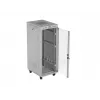Armário rack de chão LANBERG 19 polegadas 32HE 600×800 mm cinzento com porta de vidro e LCD (embalagem plana)