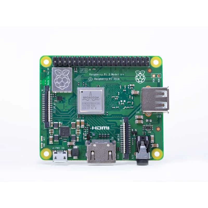 Raspberry Pi 3 Model A+ - computador de placa única - Broadcom BCM2837B0 / 1,4 GHz - RAM 512MB - 802,11a/b/g/n/ac, Bluetooth 4,2 (Raspberry Pi 3 Model A+)