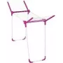 Estendal Leifheit 81635 rosa branco largura 435 mm profundidade 850 mm
