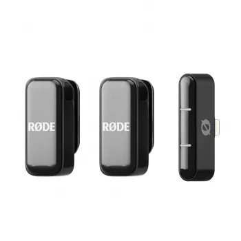 Sistema de microfone sem fios Rode Wireless Micro Lightning — omnidirecional, 48 kHz, 24 bits, alcance de 100 m, bateria de 7 h