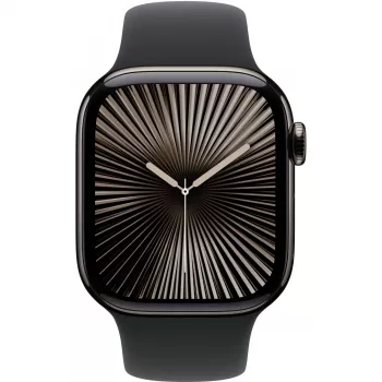 Apple Watch S10 Titânio Slate bracelete desportiva preta - M/L GPS + Cellular 42mm MWXH3QF/A 2024