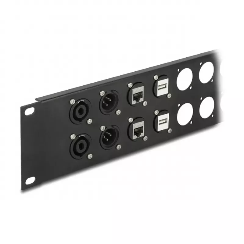 Acessório para patch panel DeLOCK 88055 montagem em rack 2U preto