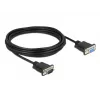 Cabo série DeLOCK 86598 preto 5m RS-232 Sub-D9