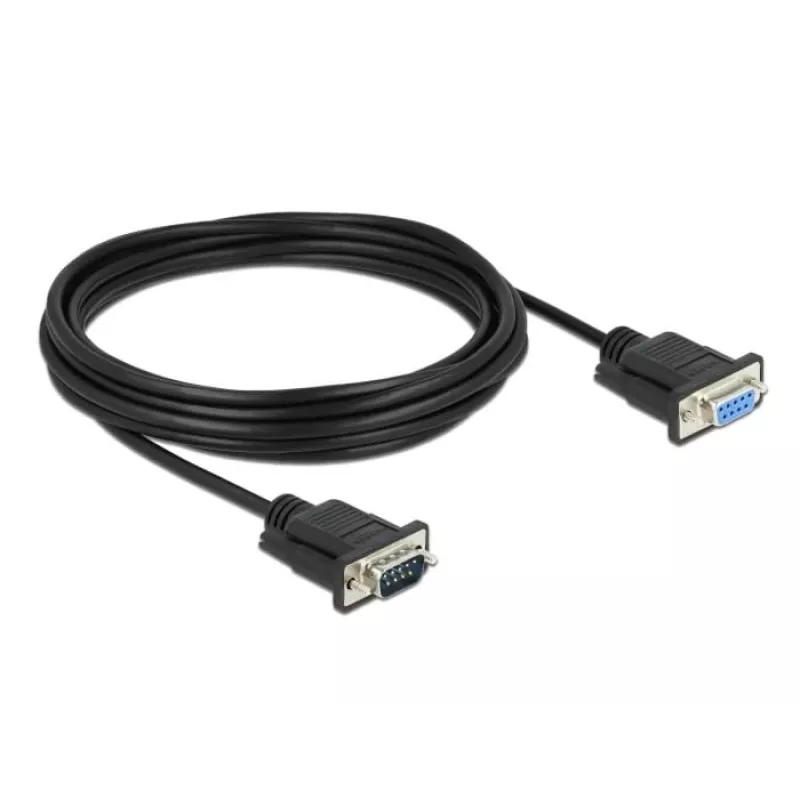 Cabo série DeLOCK 86598 preto 5m RS-232 Sub-D9