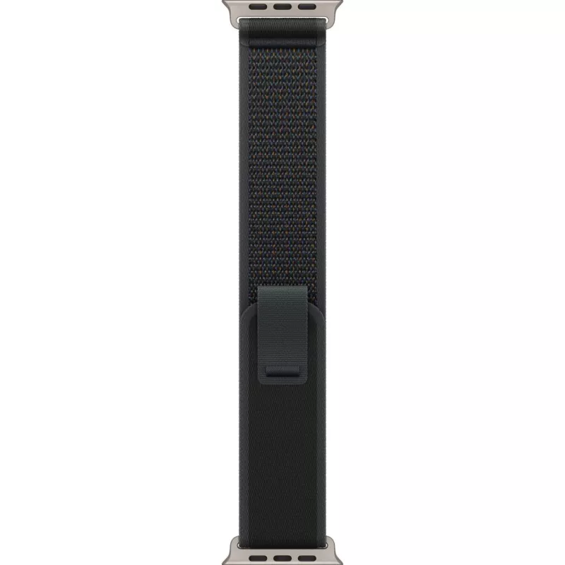 Pulseira Apple 49mm preta Trail Loop M/L Natural Titanium Finish