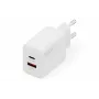 Carregador USB GaN de interior DIGITUS DA-10301 — 30W, 1× USB-C, 1× USB-A, 100–240V, branco