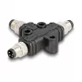 Divisor de cabo DeLOCK M8 T-splitter codificação A 4 pinos 1 x macho para 2 x macho