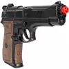 Pistola de polícia de brincar em metal Pulio modelo 15539/6 — construção em metal, acessório de brinquedo