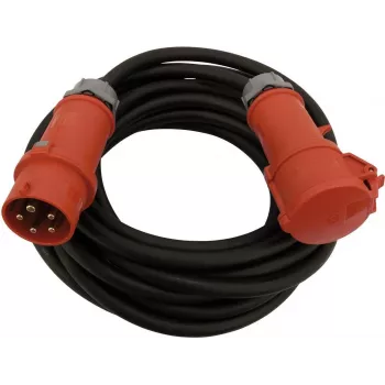 Cabo de extensão elétrica PSSO 32A 5x6 mm², 10 m, vermelho
