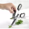 Tesoura de cozinha GEFU 12660 — lâminas de aço inoxidável, cabo de plástico, comprimento 191 mm, largura 80 mm