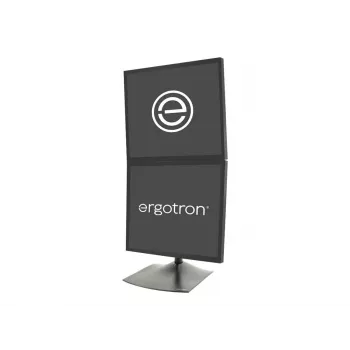 Ergotron DS100 - conjunto de montagem (haste de 28 polegadas, base, 2 articulações rotativas, 2 adaptadores VESA) - estreito - para 2 ecrãs LCD - aço, alumínio - preto - tamanho do ecrã: até 68,6 cm (até 27 polegadas)